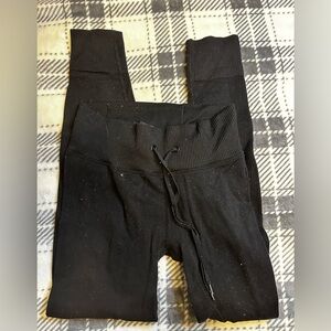 Pink Active by Victorias Secret Black Tight Jogger Pants Women's Size Small